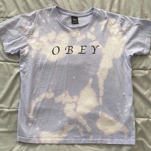 Obey Purple Acid Wash Tee